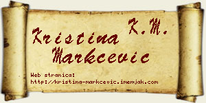 Kristina Markčević vizit kartica